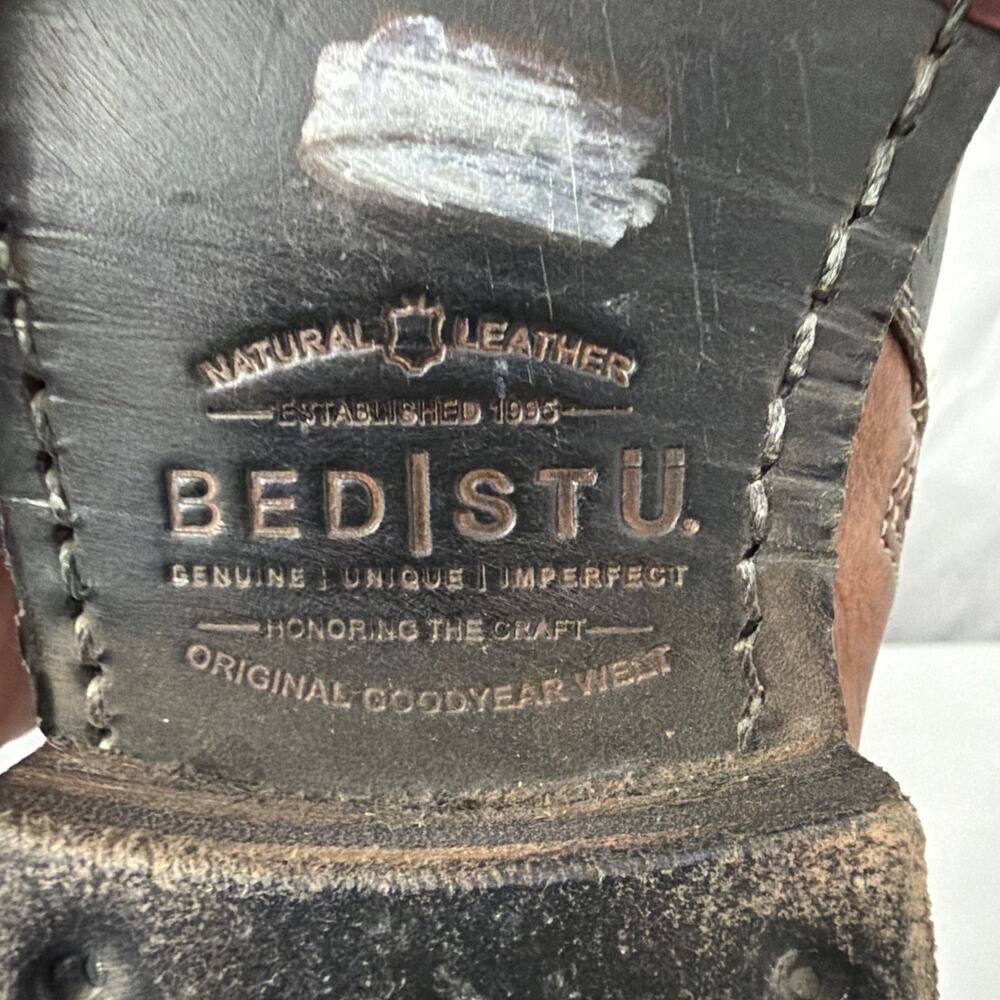 BedStu Boots Womens 7.5 Glaye Tall Riding Two Tone Back Zip for Wide Calves - Picture 14 of 15